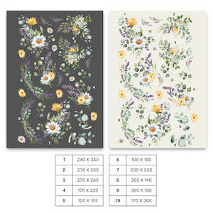 White Cloud Thermal Fusion Transfers: Garden Grace Thermal Fusion Transfer
