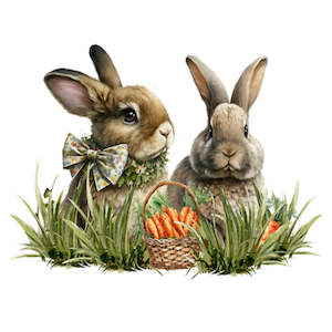 Easter Transfer - Bunnies 1 - AVAILABLE FOR PRE-ORDER