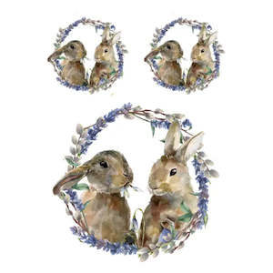 Easter Transfer - Lavender Bunnies - AVAILABLE FOR PRE-ORDER