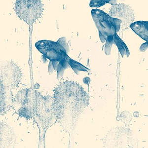Sale 1: Blue Fish Decoupage Paper