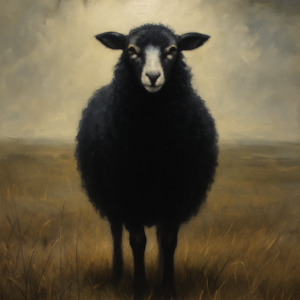 Black Sheep In Field Decoupage Paper - AVAILABLE FOR PRE-ORDER