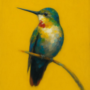 Hummingbird on Left Branch Decoupage Paper - AVAILABLE FOR PRE-ORDER