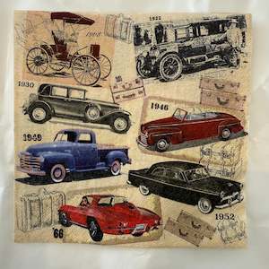 Napkins: Napkin - Classic Cars
