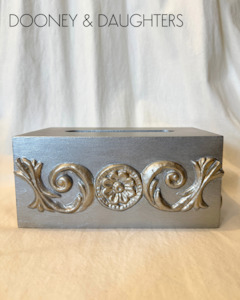 Photo Frames: Arcadian Silver Rectangle Tissue Box