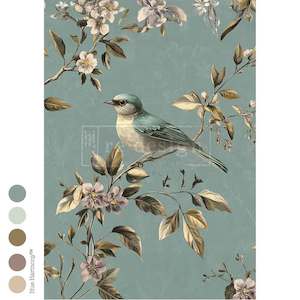 Redesign Decoupage Fiber Papers: Decoupage Fiber - Blue Song