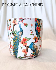 Decorated Ceramics: Large Pot - Peacocks