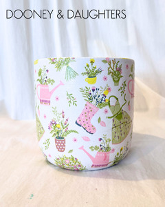 Decorated Ceramics: Large Pot - Gumboots