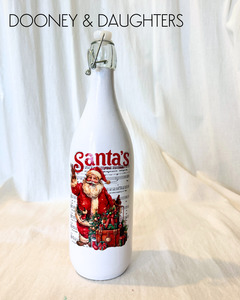 Glass Bottles: Santa Glass Bottle