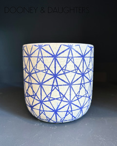 Medium Pot - Blue Pattern