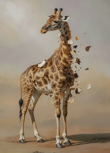 Mint Large Decoupage Papers: Giraffe Decoupage Paper