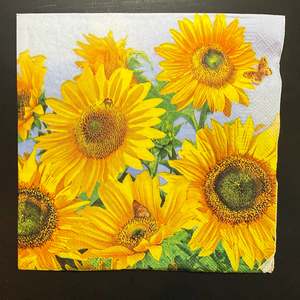 Napkins: Napkin - Sunflowers In The Sky