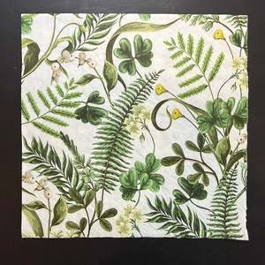 Napkins: Napkin - Ferns & Green Leaves