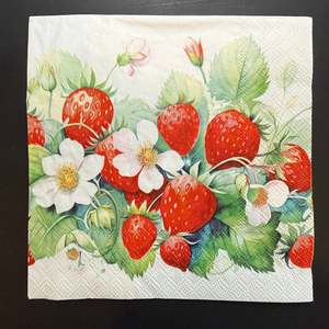Napkins: Napkin - Juicy Strawberries