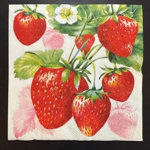 Napkin - Strawberry Fruits
