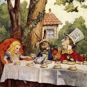 Three Yellow Goats Decoupage Papers: Alice In Wonderland A1