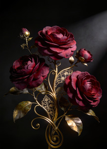 Mint Large Decoupage Papers: Gilded Bloom Decoupage Paper