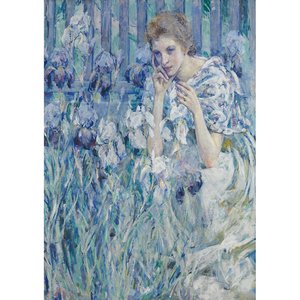 Sale 1: Woman With Irises Decoupage Paper