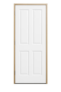 Ascot 4 Panel Smooth - Pine Flat Jamb - 70mm Stud