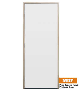 MDF Flush Panel Pine - Groove Jamb - 90mm Stud