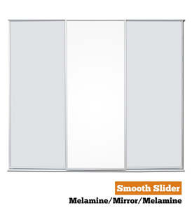 Smooth Slider - Triple - Melamine-Mirror-Melamine