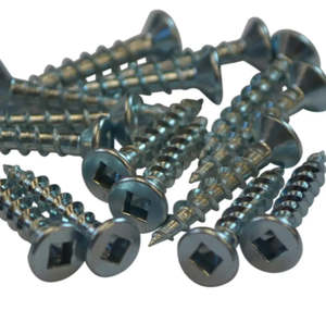 Hingefix Screw 8x25mm SQ Head Zinc Plate [200]