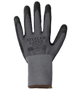 Gloves: 8R029 JB's STEELER LATEX CRINKLE GLOVE (12 PACK)