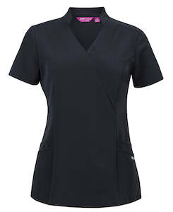 4SMT1 JB's Ladies Nu Mandarin Collar Scrub Top