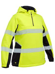 Hi Vis: BKL6571T Bisley Womens Flex & Move Hi Vis Taped Liquid Repellent Fleece Hoodie