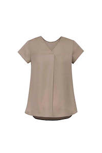 Clearance: RB967LS Women's Kayla V-Neck Pleat Blouse - Clearance