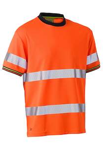 Hi Vis Tops: BK1220T Bisley Taped Hi Vis Polyester Mesh Short Sleeve T-Shirt
