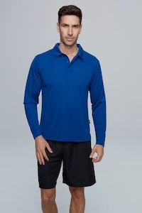 Sports Tops: 1316 Aussie Pacific Botany Mens Long Sleeve Polo