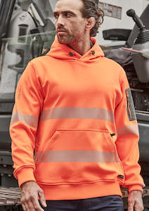 Hi Vis: ZT867 Syzmik Unisex Streetworx Water Resistant Hoodie with Segmented Tape