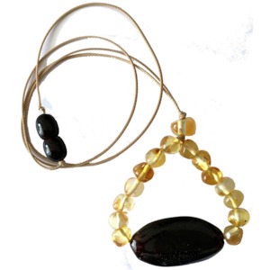 Baby: Nursing necklace - Lemon & Cognac