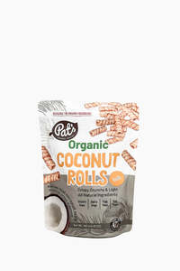 Pats Organic snacks Cocount Rolls Vanilla