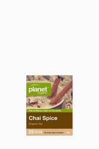 Planet Chai Spice Organic Tea 25 Bags