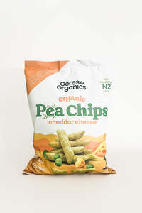 Snacks Treats: Ceres Organics Pea Chips Cheddar Cheese
