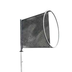 At The Airport: Airport Wind Sock Frame 13 inch Diameter - Galvanised