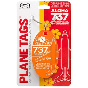 PlaneTags Boeing 737 Aloha Airlines - Orange