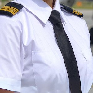 Pilot Uniforms: Pilot Clip On Tie - Black Short