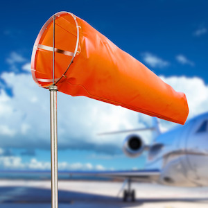 At The Airport: Windsock 6 inch Diameter - 24 inch Length