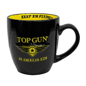 Military Pilot Gifts: TOP GUN Logo Coffee Mug - Black