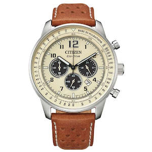 Citizen Cronograph: Citizen Pilot Pulse Eco-Drive - Beige CA4500-16X