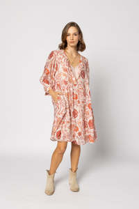 Dresses Jumpsuits: 2237 - Indi Dress - Ruby Flowers