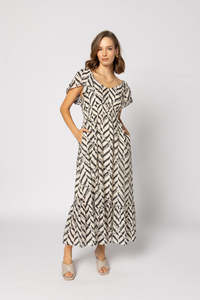 2183 - Miah Dress - Black Zebra
