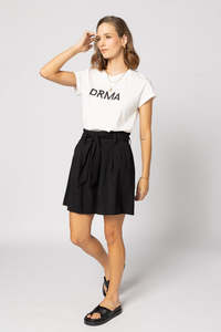 Tops Blouses Camis Tees: 1131 - Drma Tee - White/Black