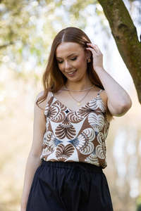 Tops Blouses Camis Tees: 1113 - Honey Cami - Pompeii Print