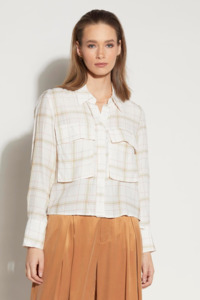 LOUGHLIN - 8024L - Kitty Shirt - Waffle Check