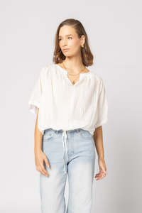 Tops Blouses Camis Tees: 1293 - Liberty Top - White Stripe