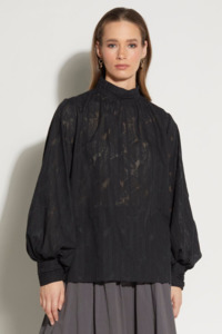 LOUGHLIN - 1253L - Ebbe Blouse - Black Leaf