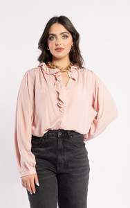 Tops Blouses Camis Tees: 1330 - Cest La Vive Blouse - Dusky Pink